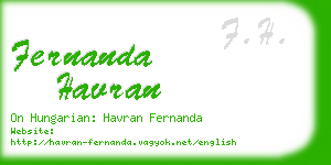 fernanda havran business card